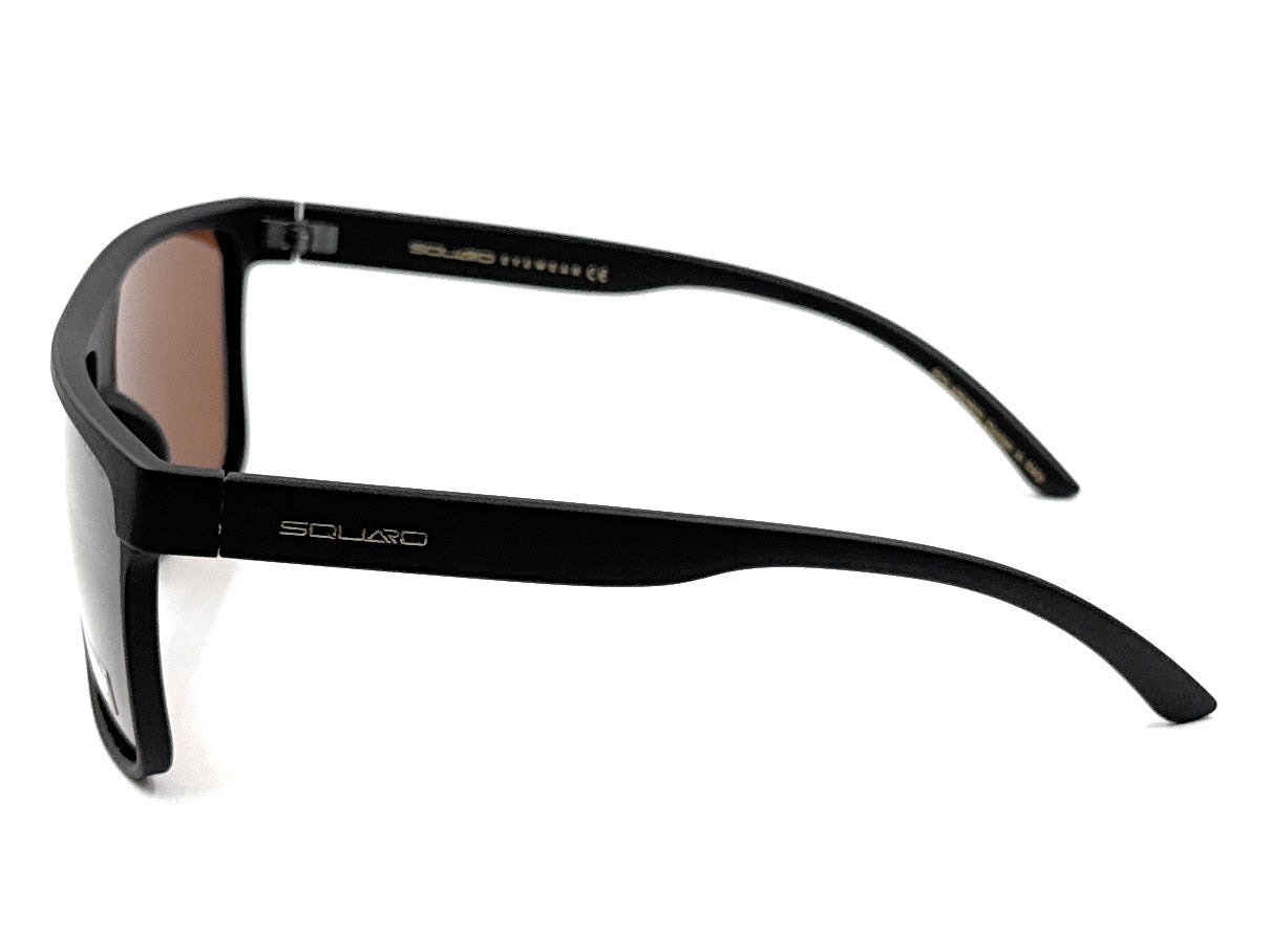 SQUARO TAC Polarized Sunglasses – Matte Black Frame with Soft Touch Rubber Coating | Premium UV400 Protection SQ20241529