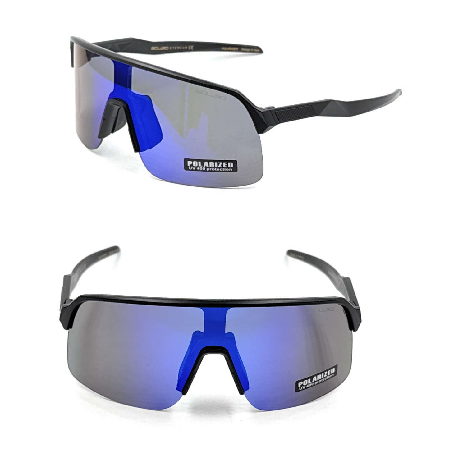 SQUARO Polarized Blue Mirror Sport Sunglasses Biking Fishing Hiking Running Driving All activities with the premium quality UVA-UVB SQ20251531