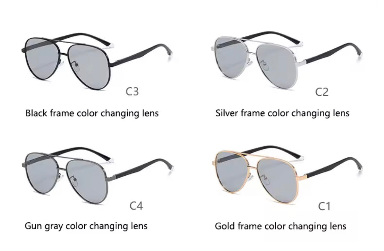 SQUARO Polarized Photochromic Aviator Sunglasses – TR90 + Metal Frame | UV400 Protection High Quality Light weight SQ20261611