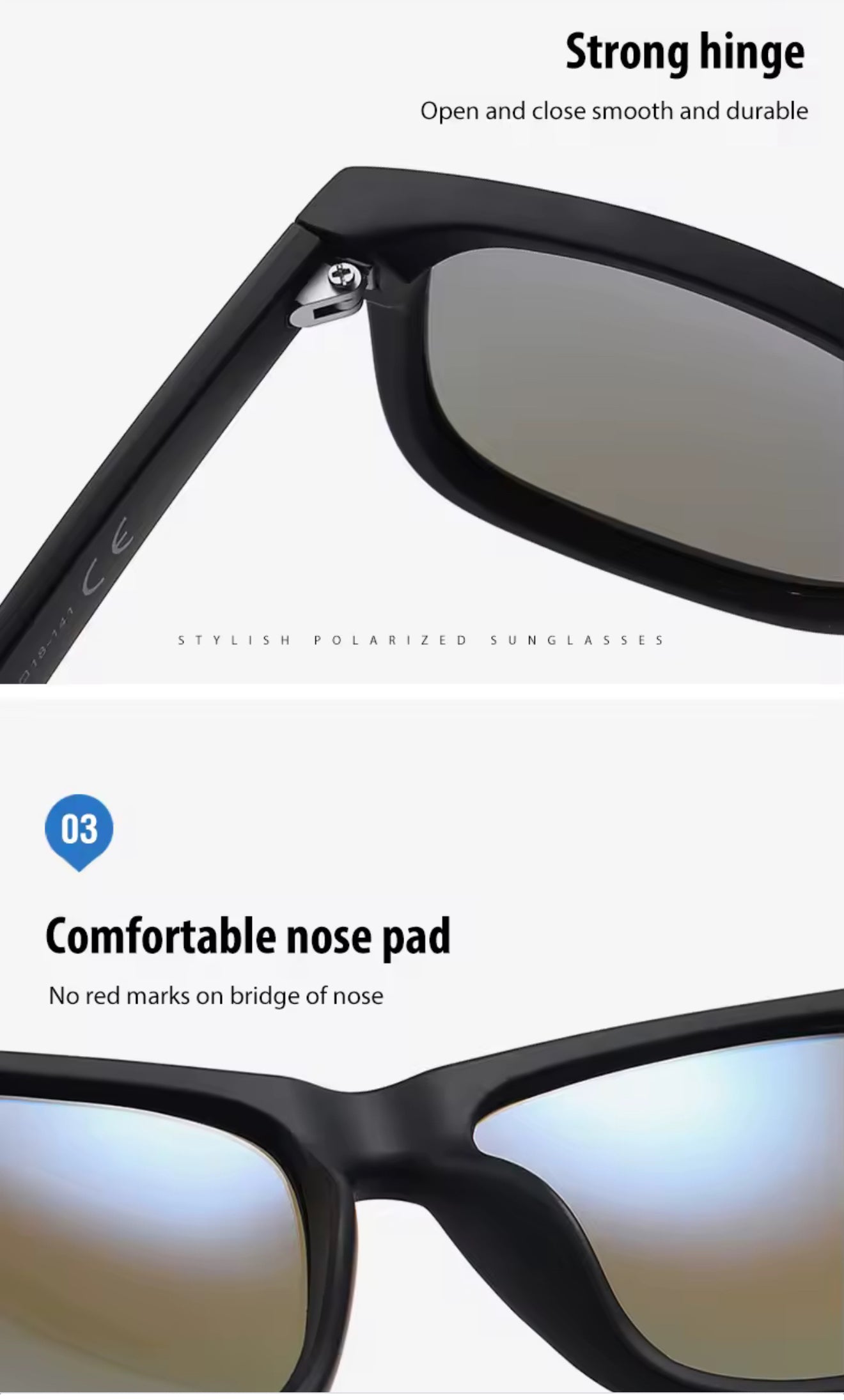 SQUARO Polarized Sunglasses Men Women Driving Fishing Biking Hiking UVB-UVA %100 protection SQ20251564