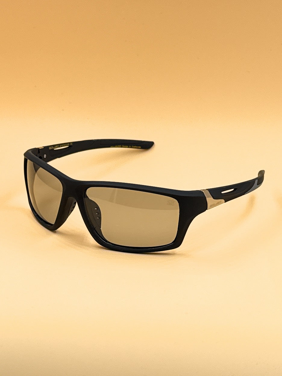 SQUARO SO20261586 POLARIZED Oversized Shield Sunglasses – Premium Black Frame with Gradient UV400 Lenses