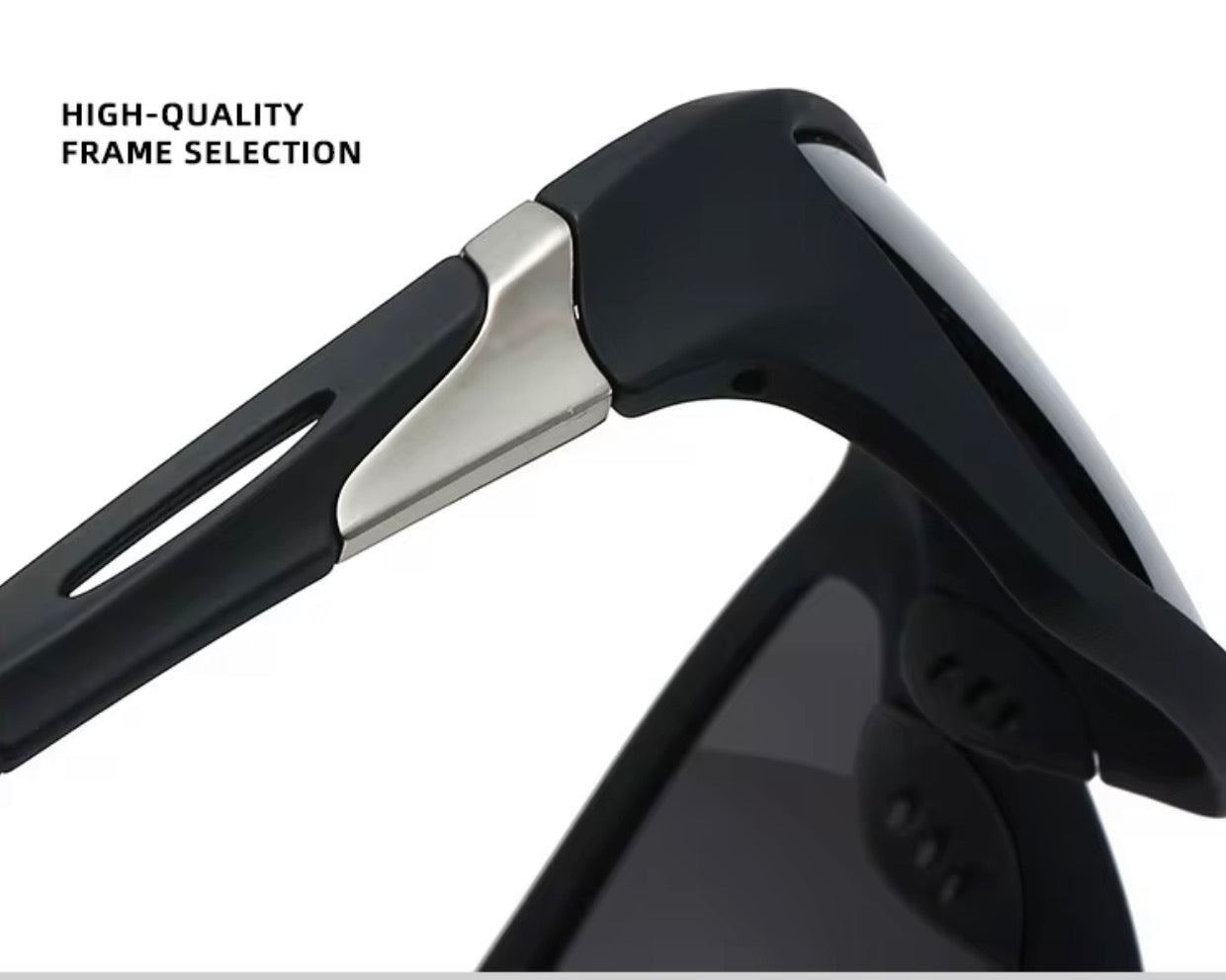 SQUARO SO20261586 POLARIZED Oversized Shield Sunglasses – Premium Black Frame with Gradient UV400 Lenses
