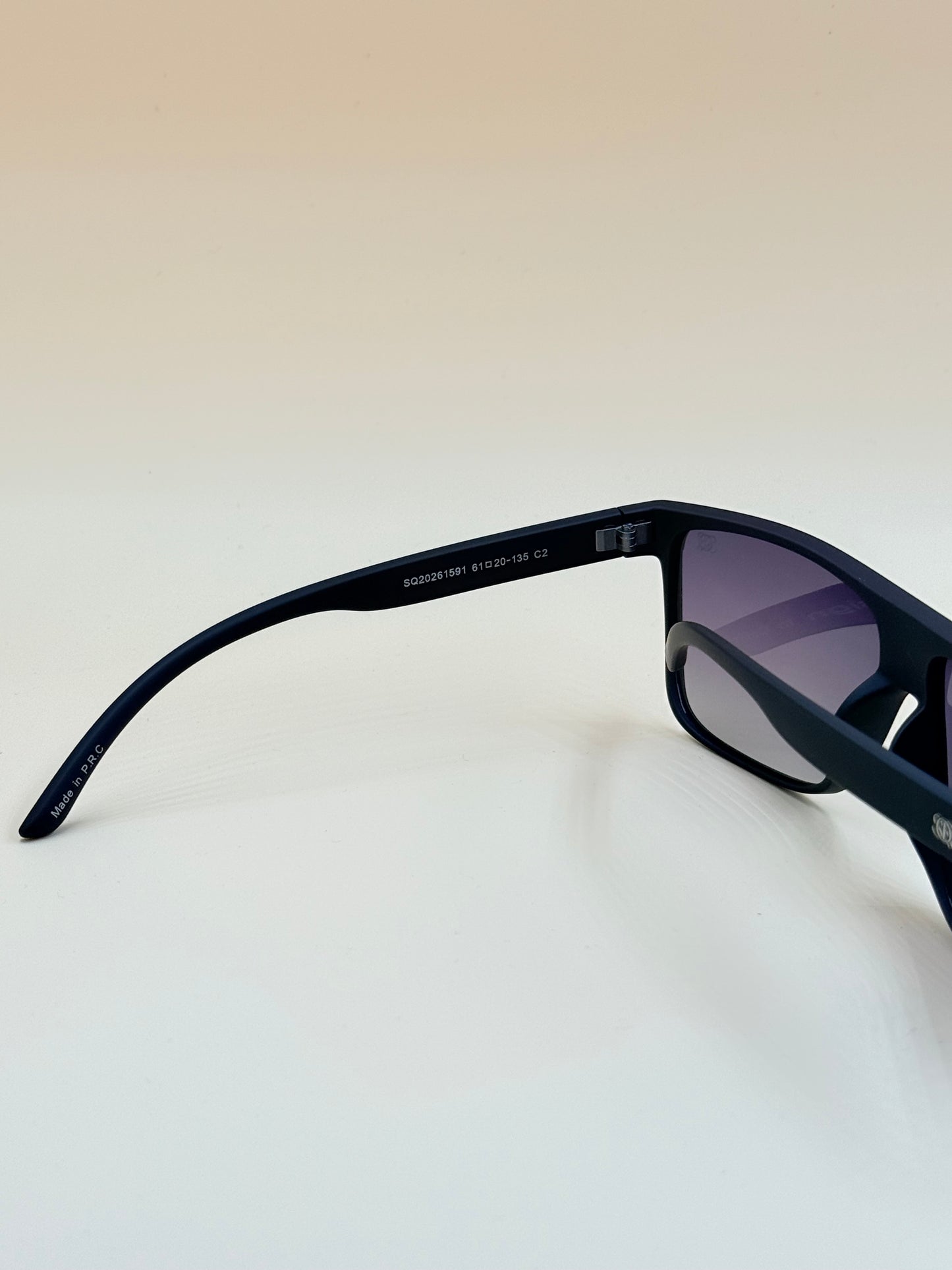 SQUARO TAC Polarized Sunglasses – Matte Black Frame with Soft Touch Rubber Coating | Premium UV400 Protection SQ20261591 61#20-135