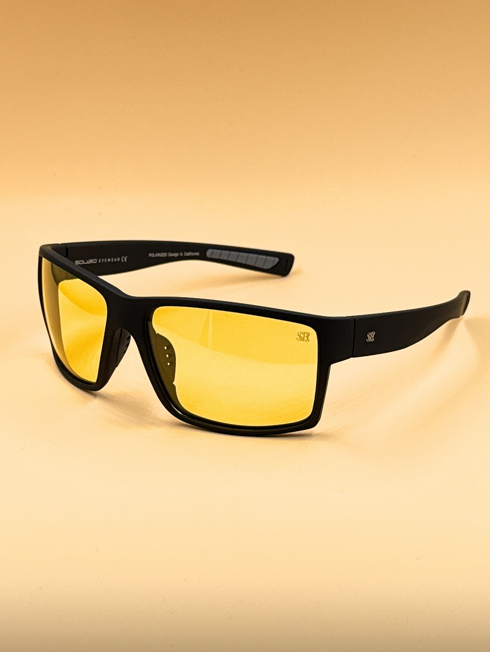 SQUARO 3150 Polarized Sport Sunglasses for Men – Matte Black Frame with Revo Polarized Lenses | UV400 Protection
