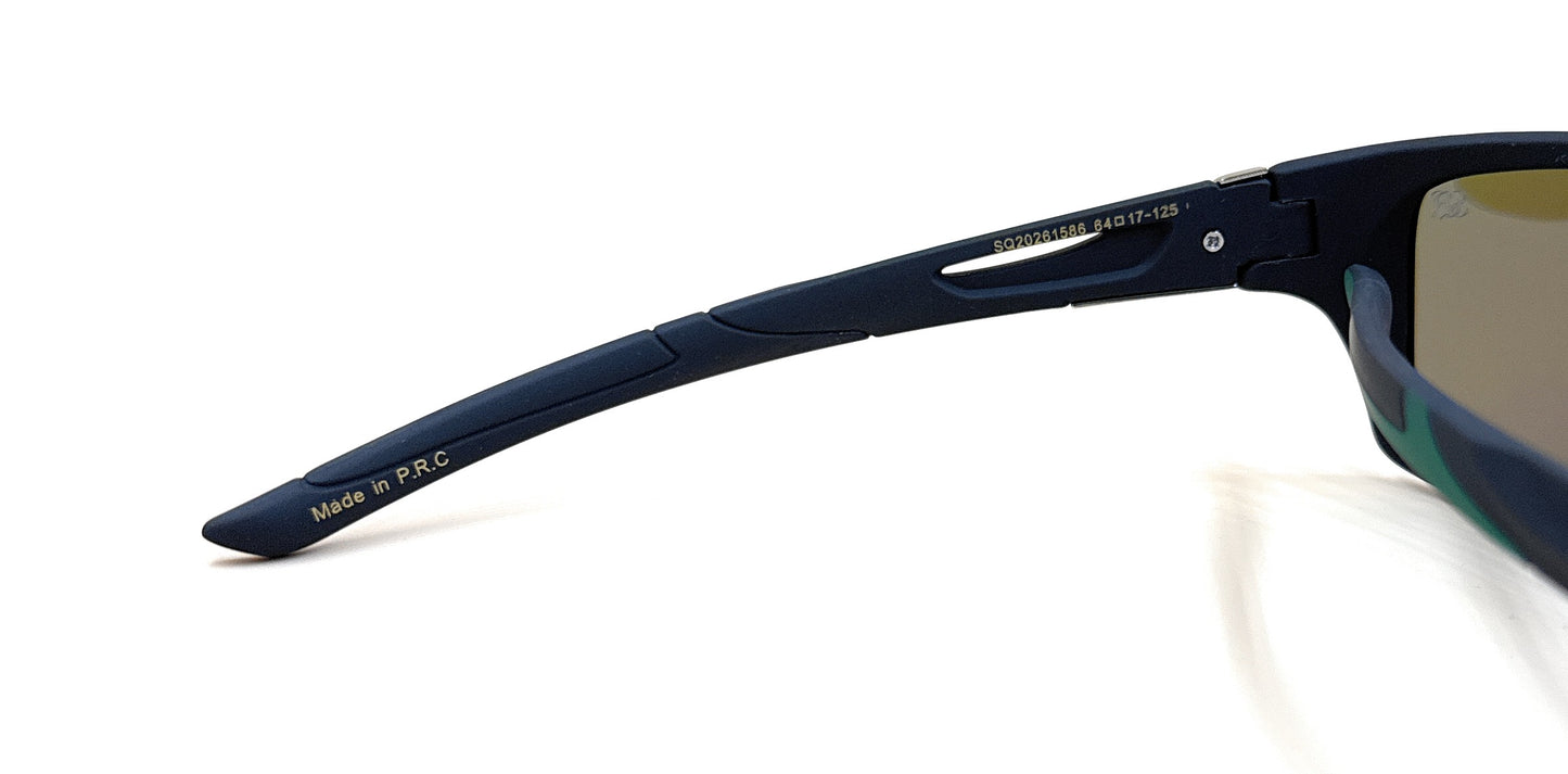 SQUARO SO20261586 POLARIZED Oversized Shield Sunglasses – Premium Black Frame with Gradient UV400 Lenses