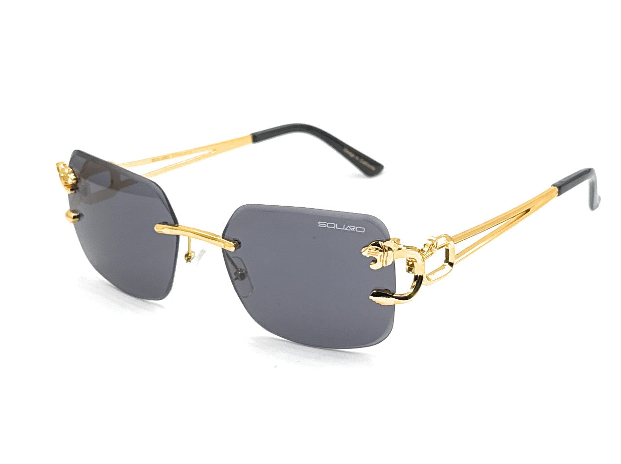 Luxury Rimless Geometric Sunglasses – Gradient Purple Lens | SQUARO Premium UVA- %100 protection SQ20251573