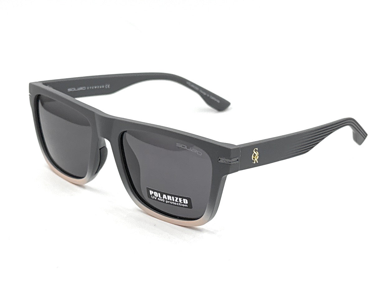 SQUARO Matte Black Polarized Sunglasses – Lightweight Premium quality TR90 Frame with the strong Hinges S11102