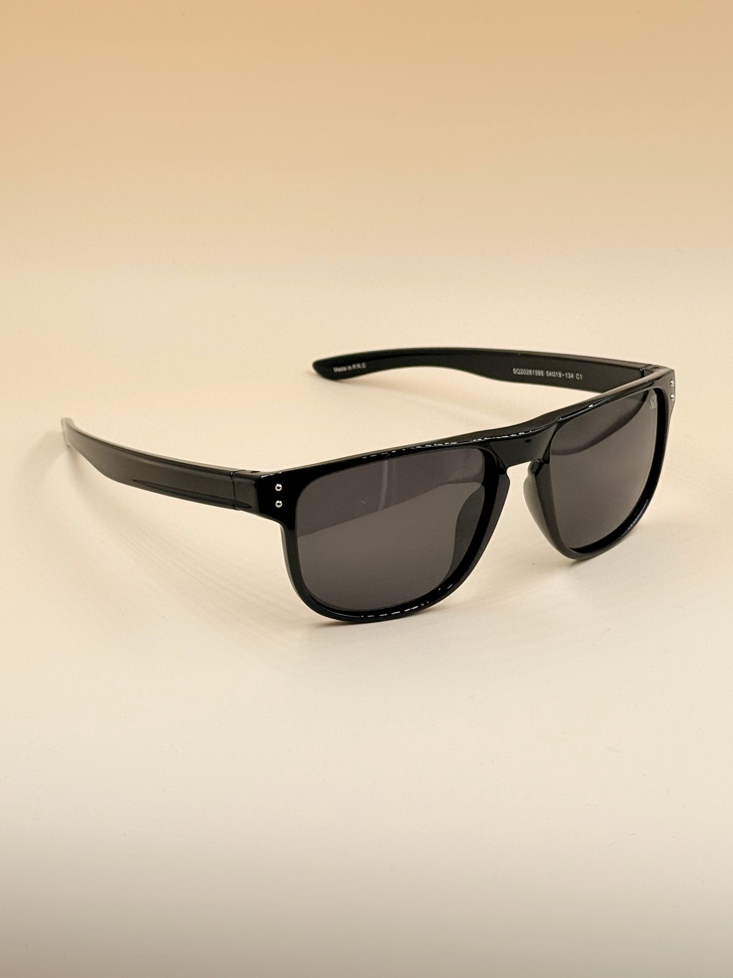 SQUARO TAC Polarized Sunglasses – Black Frame with Premium UV400 Protection SQ20261595 54#19-134