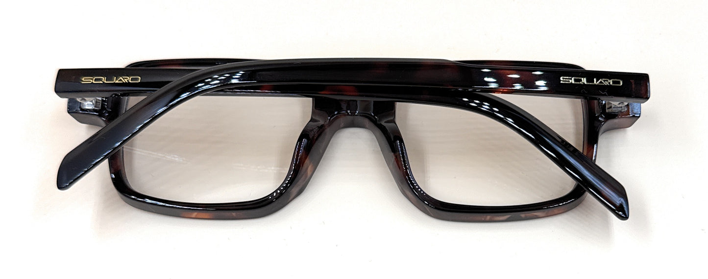 SQUARO SQ20261583 Rectangular Unisex Sunglasses – Classic Black Frame with Durable Flex Hinges