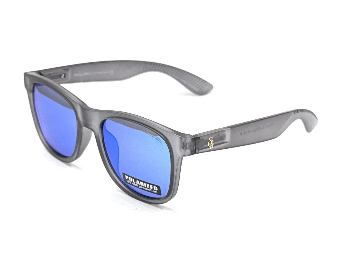 SQUARO Matte Black Polarized Sunglasses – Lightweight Premium quality Frame with Spring Hinges S16101