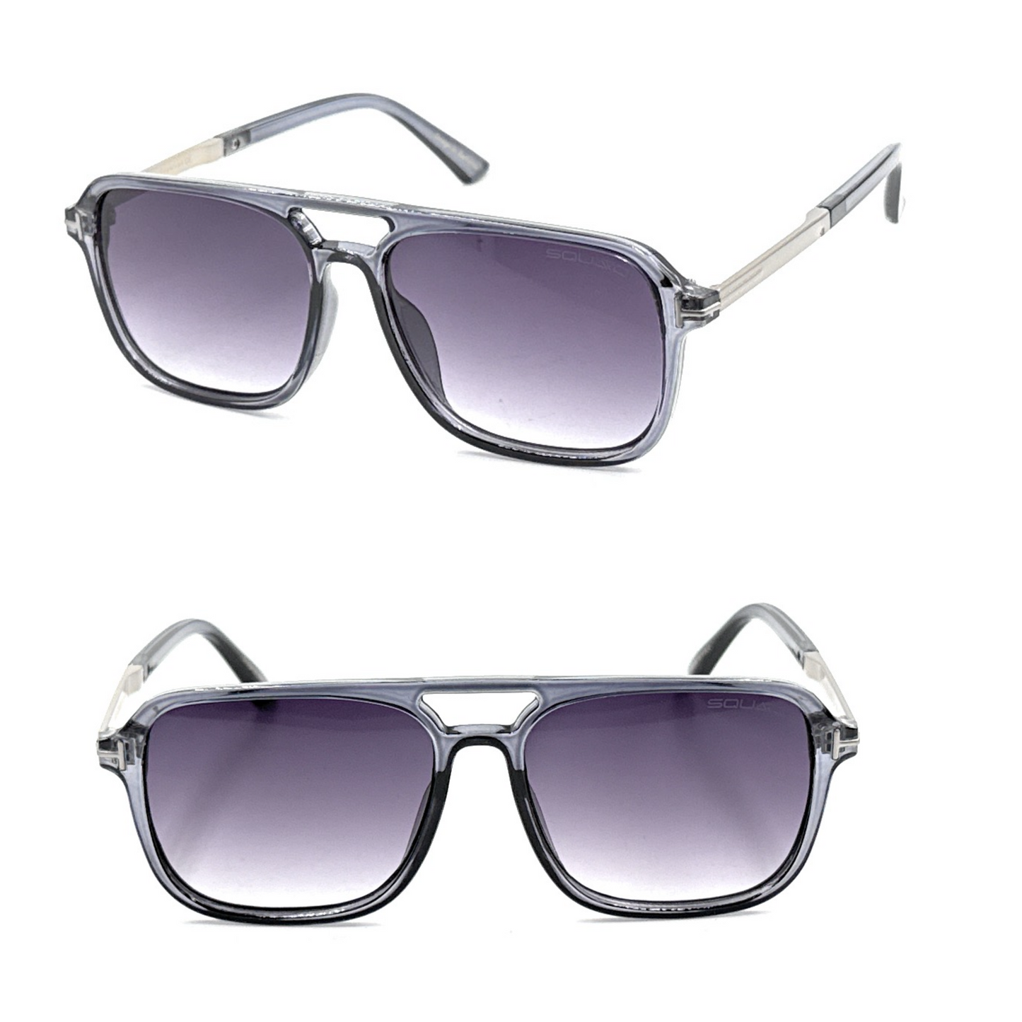 SQUARO Premium Quality Fashion Sunglasses – Black Frame with Gradient Gray Lenses | Classic Square Design
SQ20241520