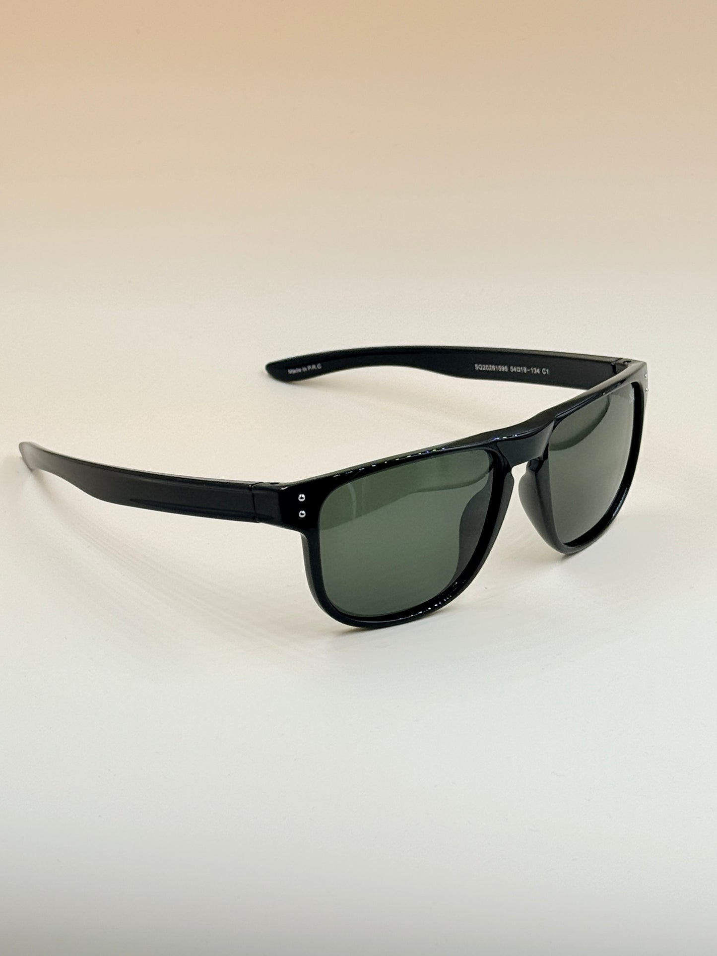 SQUARO TAC Polarized Sunglasses – Black Frame with Premium UV400 Protection SQ20261595 54#19-134