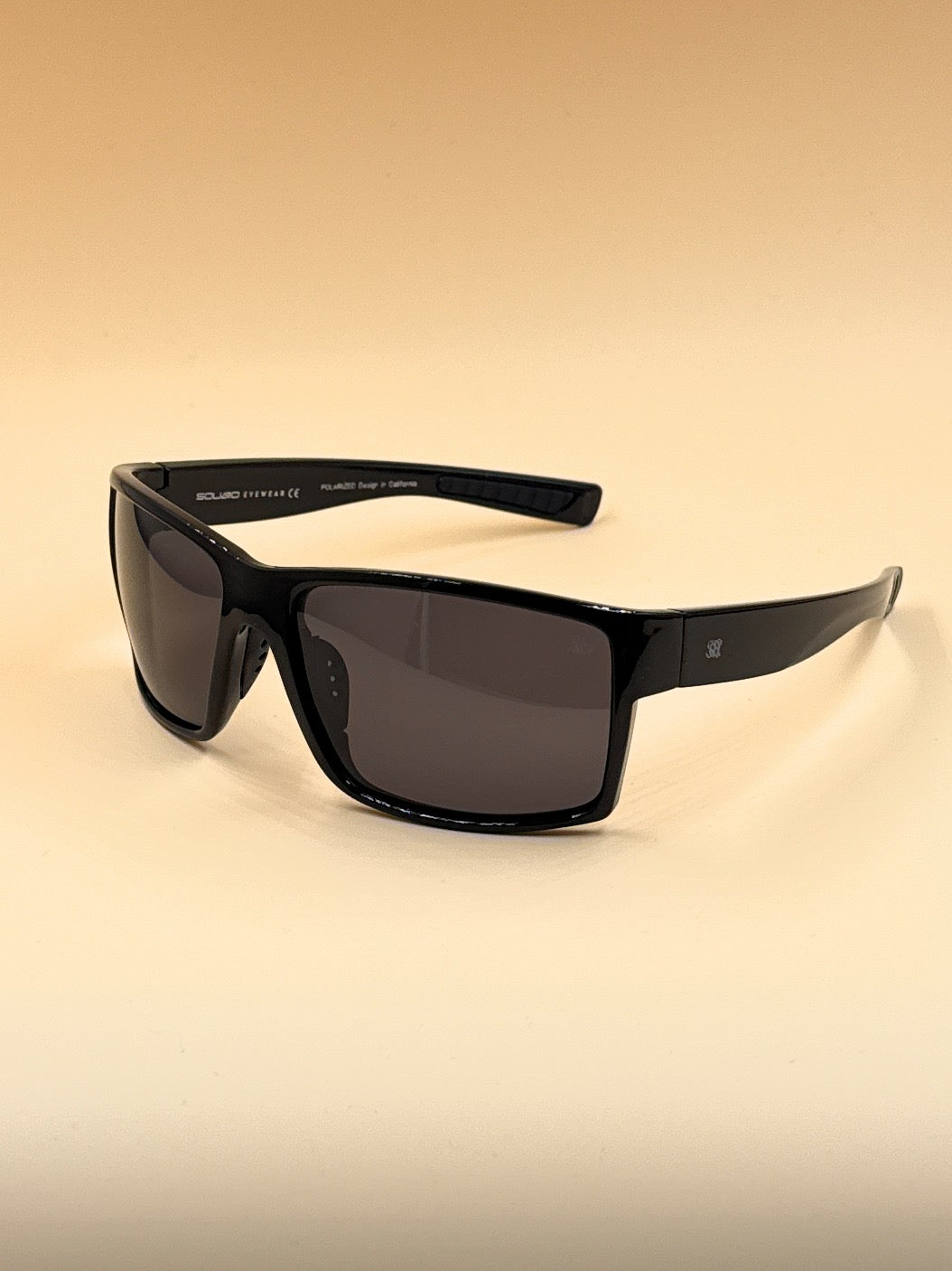SQUARO 3150 Polarized Sport Sunglasses for Men – Matte Black Frame with Revo Polarized Lenses | UV400 Protection