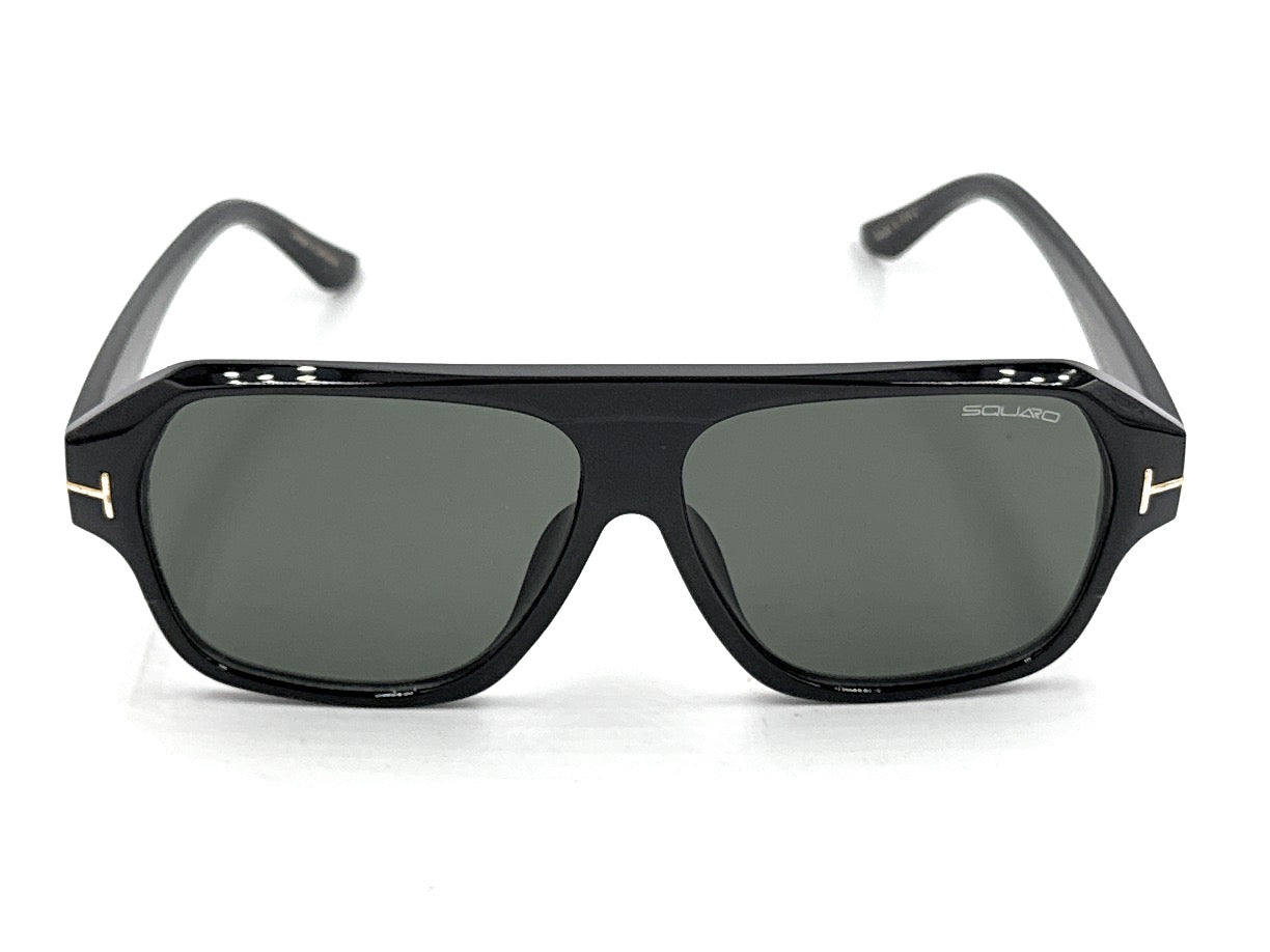 SQUARO Premium Quality Fashion Sunglasses – Black Frame with Gradient Gray Lenses | Classic Square Design SQ20241520