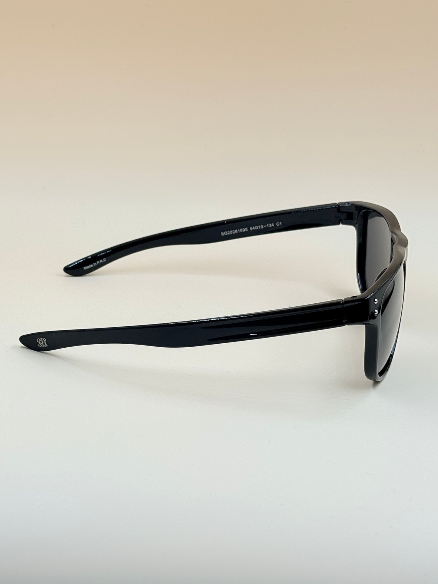 SQUARO TAC Polarized Sunglasses – Black Frame with Premium UV400 Protection SQ20261595 54#19-134