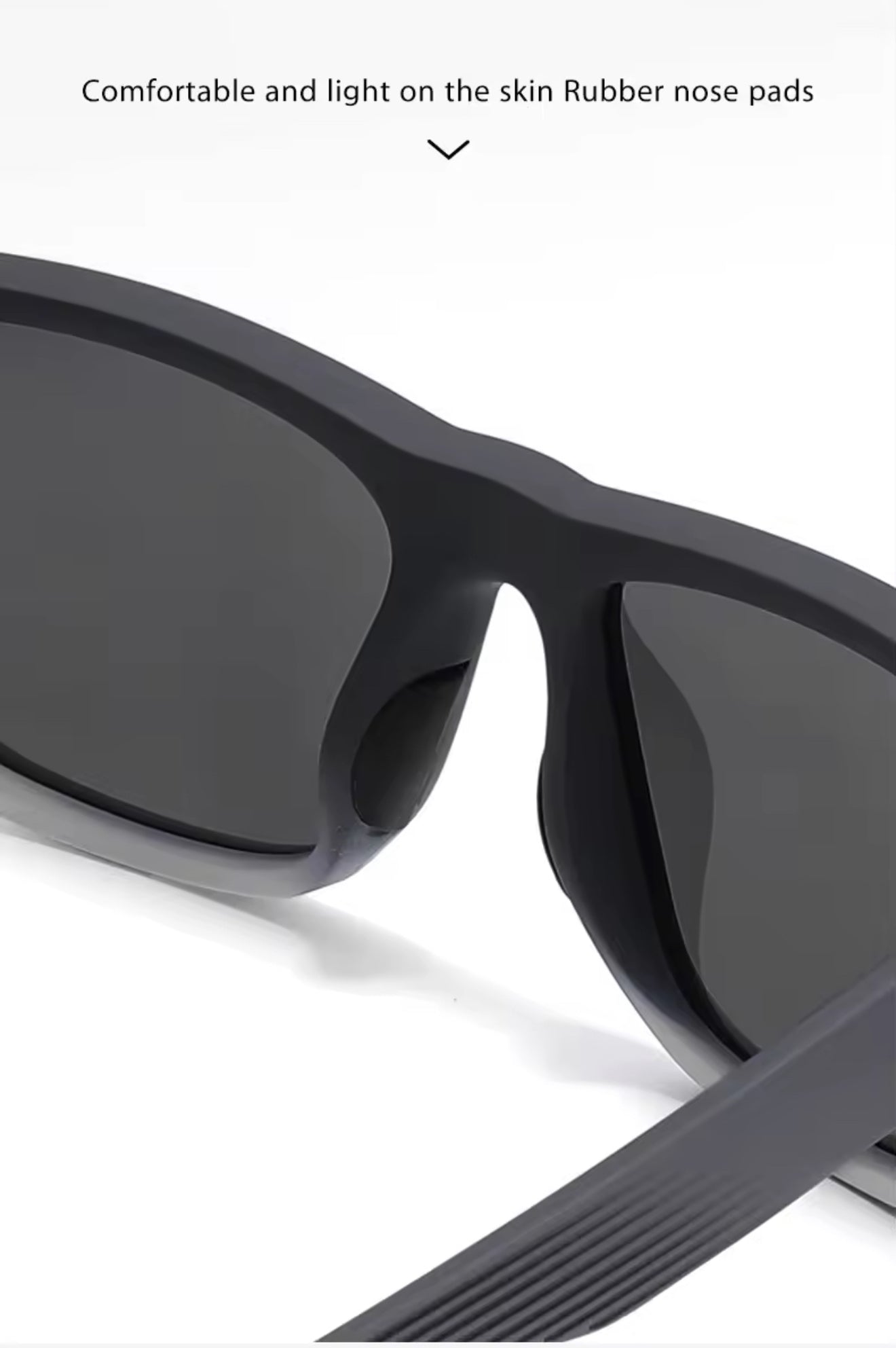 SQUARO Matte Black Polarized Sunglasses – Lightweight Premium quality TR90 Frame with the strong Hinges S11102